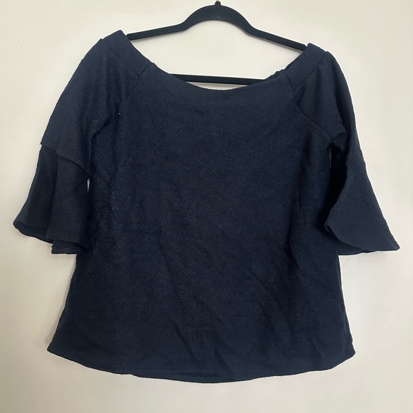 Banana Republic Tops - Banana Republic Wool Blend Off Shoulder Bell SleeveWool Top
